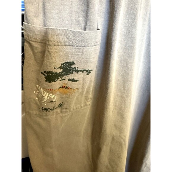 Vintage Bobbie Brooks Khaki Maxi Dress Short Sleeve back tied Zebra Africa SM - Picture 4 of 8